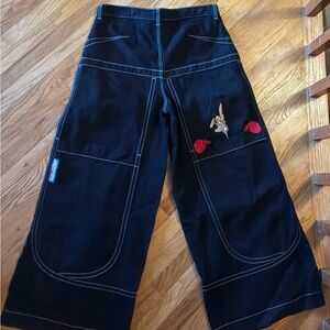 JNCO Black MENS Bottoms with Kangaroo Design